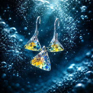 Swarovski kristallidest komplekt "Kolmnurkne sära"