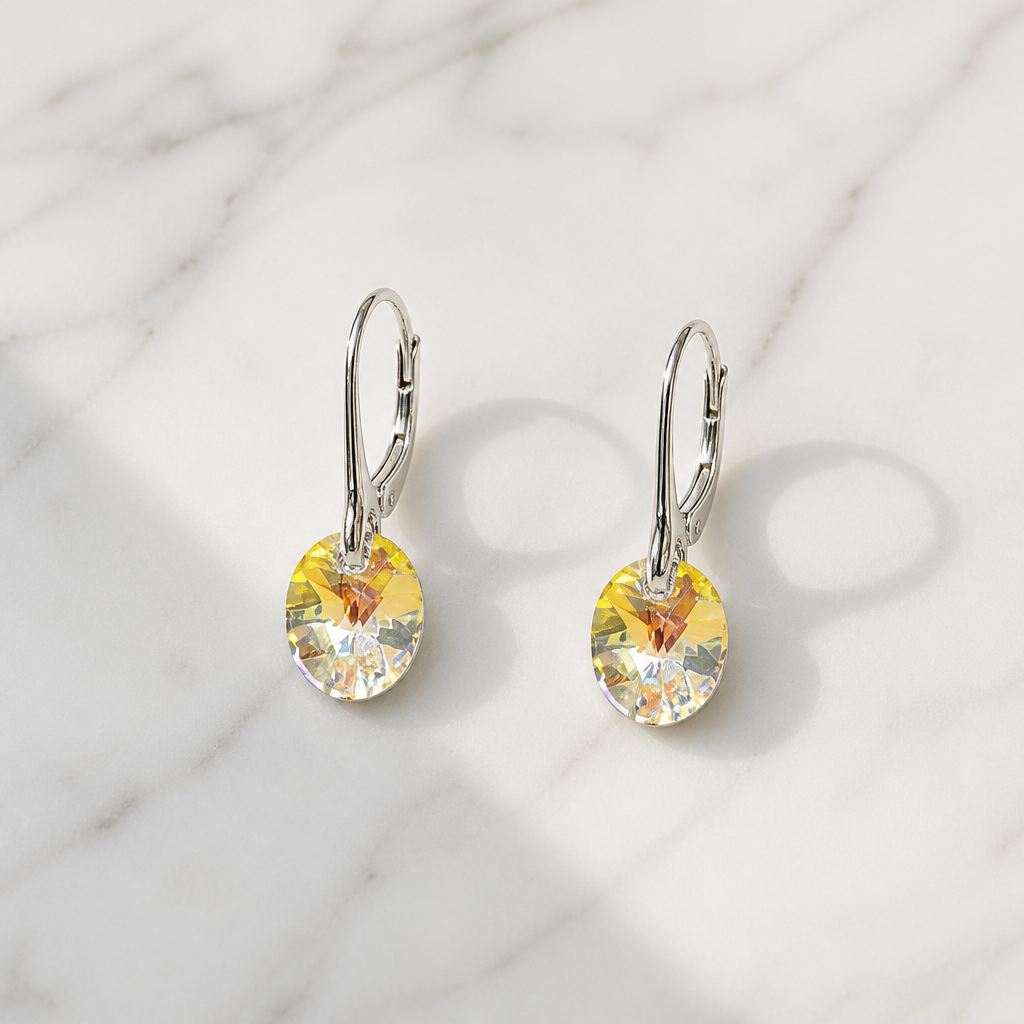 „Helk“ – hõbekõrvarõngad Swarovski AB-kristalliga