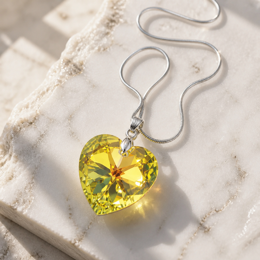 „Südamevalgus“ – hõbedast kulon Swarovski kristalliga - Pilt 2