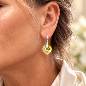Sädelev süda – Swarovski kristallidega kõrvarõngad