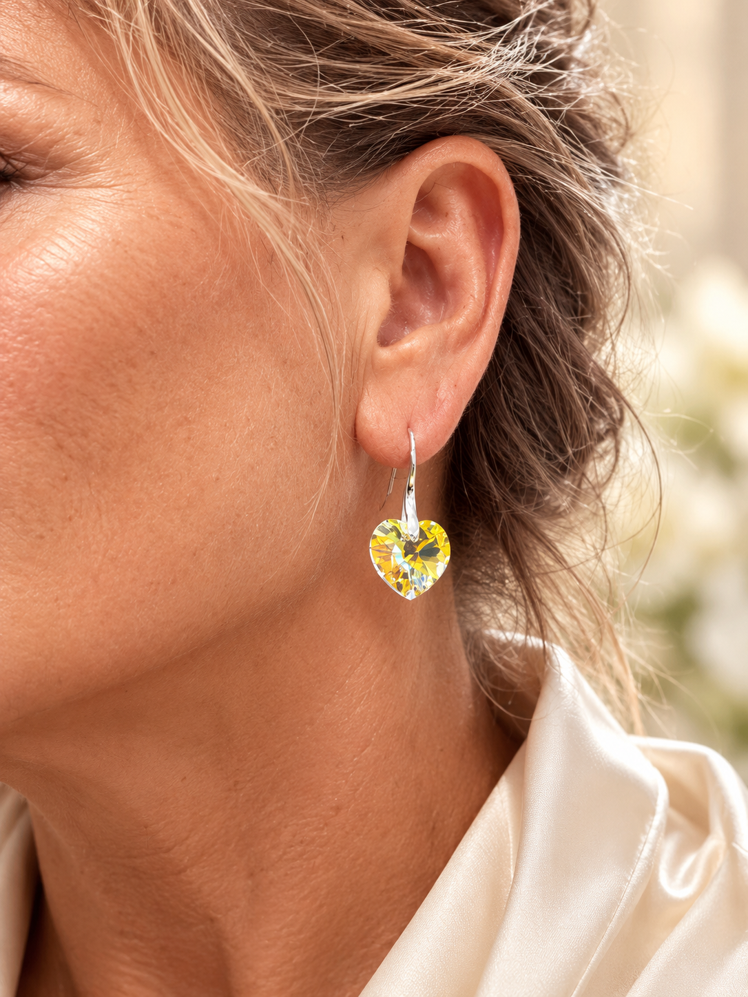 Sädelev süda – Swarovski kristallidega kõrvarõngad